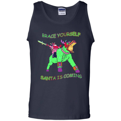 Brace Yourself, Santa Is Coming-T-Shirt & Hoodie-Unisex Tank-Navy