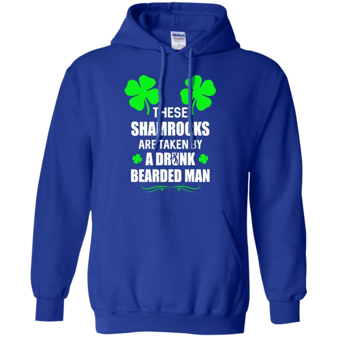 These Shamrocks Are Taken By A Drunk Bearded St Patrick Day-T-Shirt & Tank Top-Pullover Hoodie-Royal