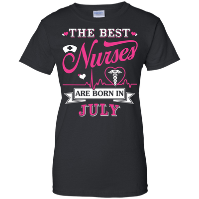 The Best Nurses Are Born In July-T-Shirt & Hoodie-Women's T-Shirt-Black
