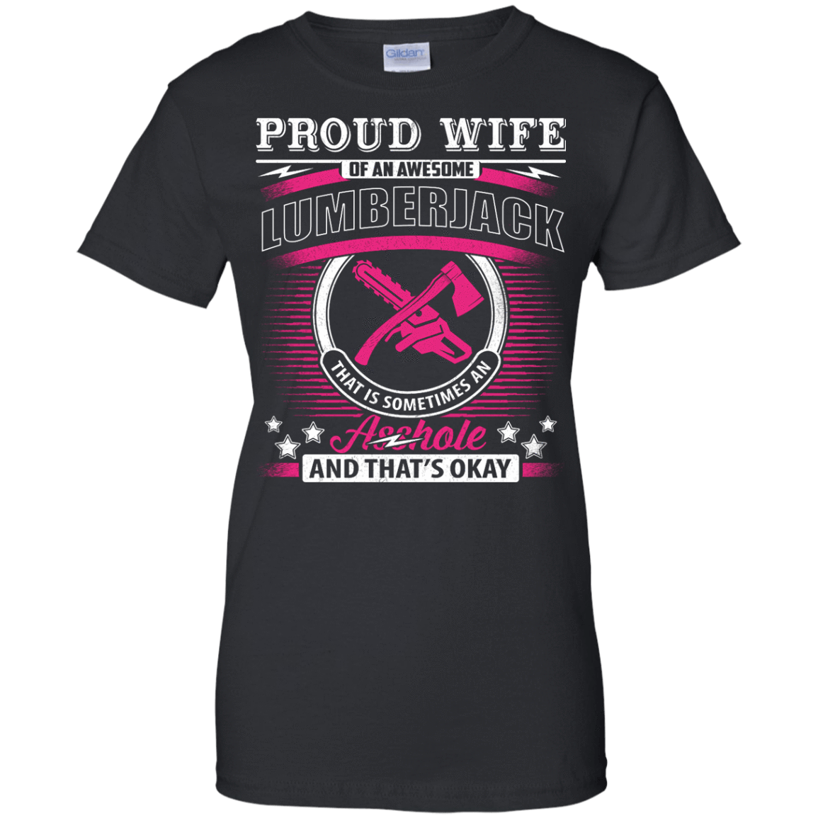 Proud Wife Of An Awesome Lumberjack-T-Shirt & Hoodie-Women's T-Shirt-Black