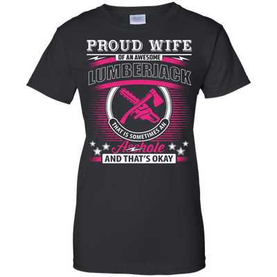 Proud Wife Of An Awesome Lumberjack-T-Shirt & Hoodie-Women's T-Shirt-Black