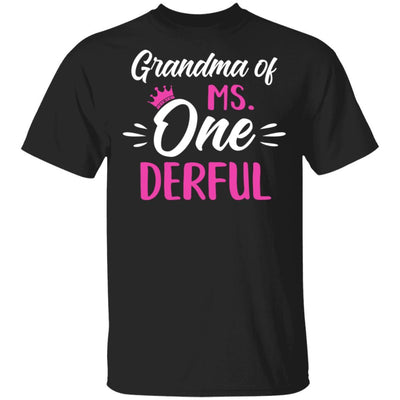 Grandma Of Ms Onederful 1st Birthday Party Costumes Gifts-T-Shirt & Hoodie-Classic T-Shirt-Black