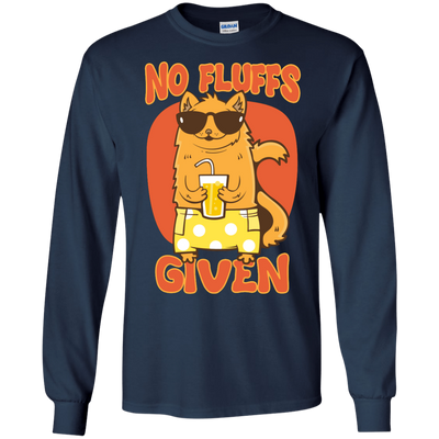 No Fluffs Given-T-Shirt & Hoodie-Long Sleeve T-Shirt-Navy