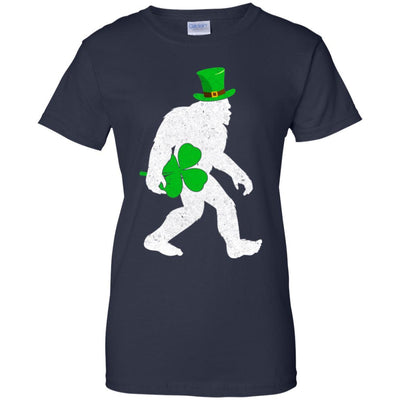 Shamrock Irish Bigfoot St Patrick's Day-T-Shirt & Hoodie-Women's T-Shirt-Navy