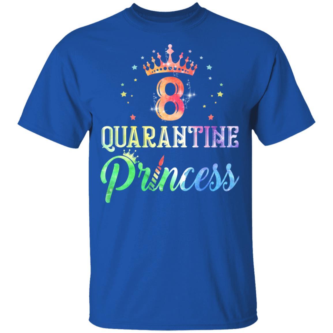 8 Quarantine Princess Happy Birthday Youth-Youth Shirt-Youth T-Shirt-Royal