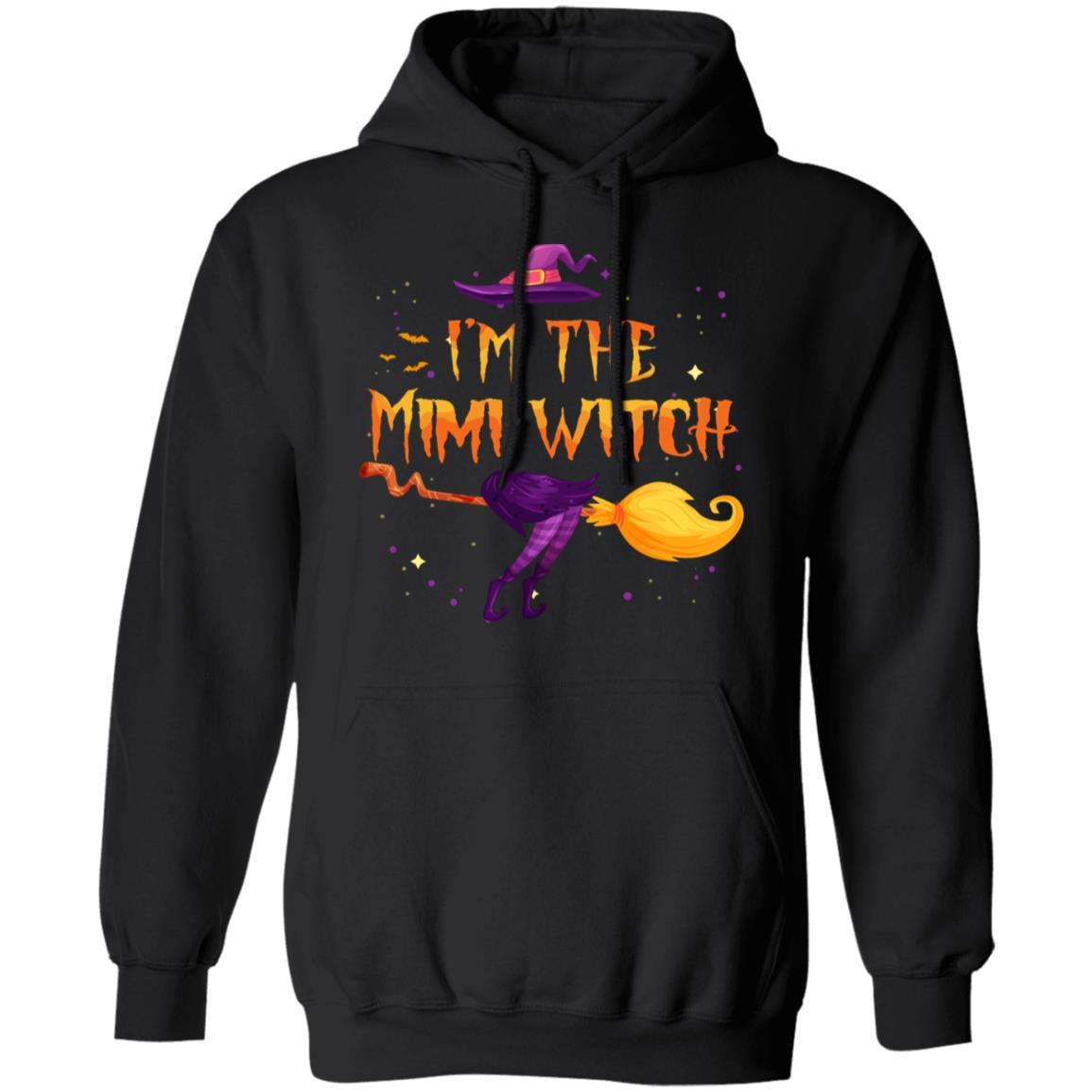 I Am The Mimi Witch Halloween Costume Gift-T-Shirt & Hoodie-Pullover Hoodie-Black