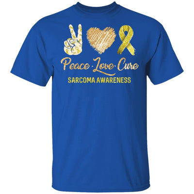 Peace Love Cure Sarcoma Awareness-T-Shirt & Hoodie-Classic T-Shirt-Royal