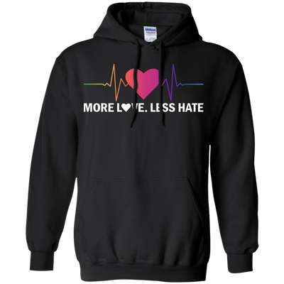 More Love Less Hate-T-Shirt & Hoodie-Pullover Hoodie-Black
