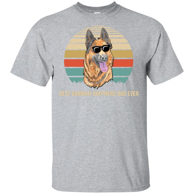 Vintage German Shepherd Dad Gifts Best German Shepherd Dad Ever-T-Shirt & Hoodie-Classic T-Shirt-Sport Grey