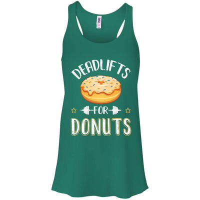 Deadlifts For Donuts Exercise Workout Motivation-T-Shirt & Tank Top-Women's Flowy Racerback Tank-Kelly Green
