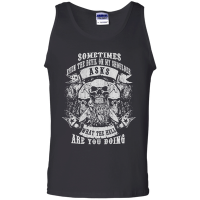 Viking What The Hell Are You Doing-T-Shirt & Hoodie-Unisex Tank-Black