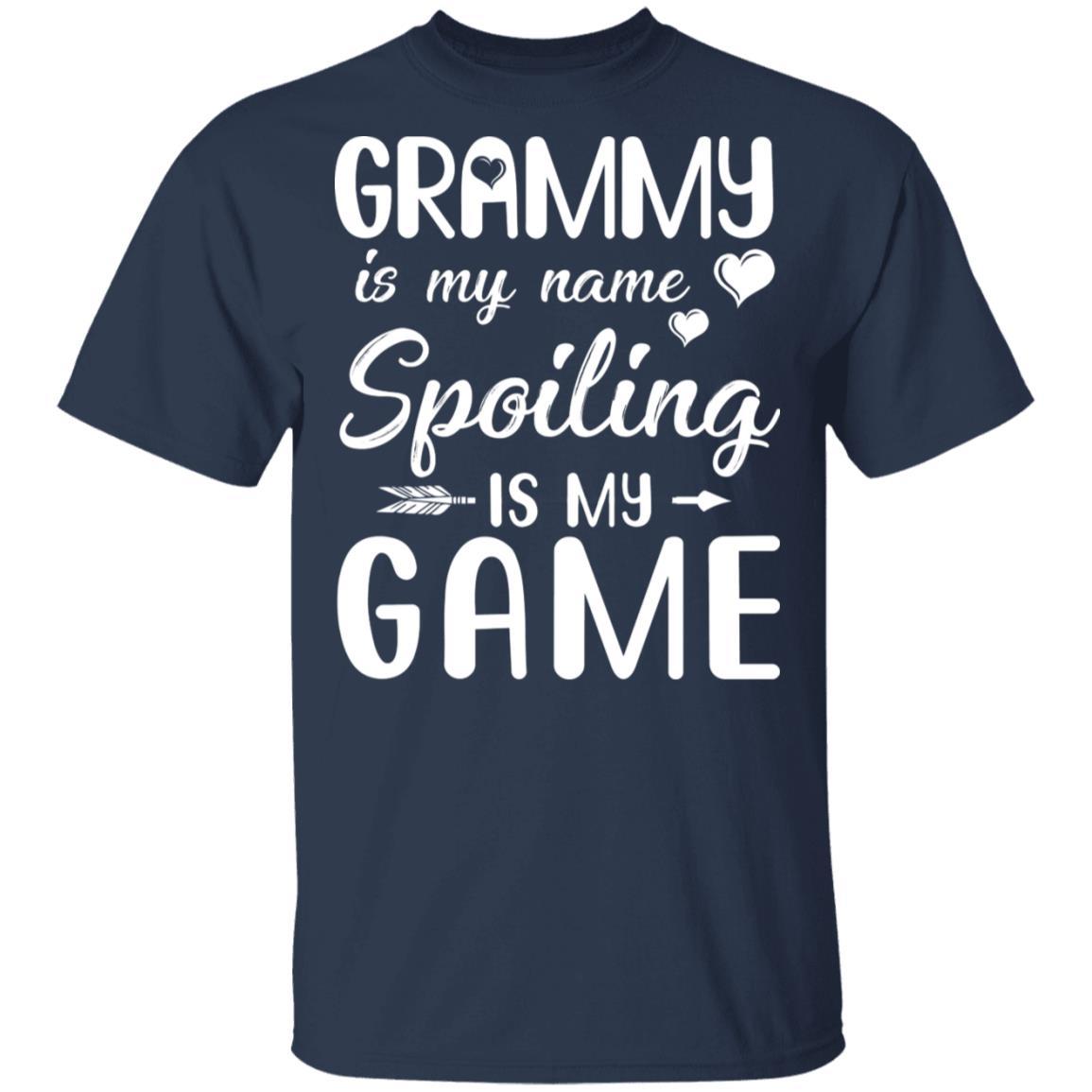 Grammy Is My Name Spoiling Is My Game Funny Mothers Day-T-Shirt & Tank Top-Classic T-Shirt-Navy