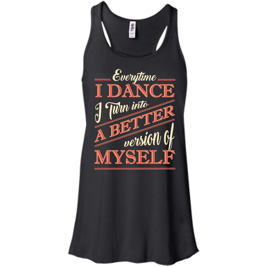 A Better Version Of Myself-T-Shirt & Hoodie-Women's Flowy Racerback Tank-Black