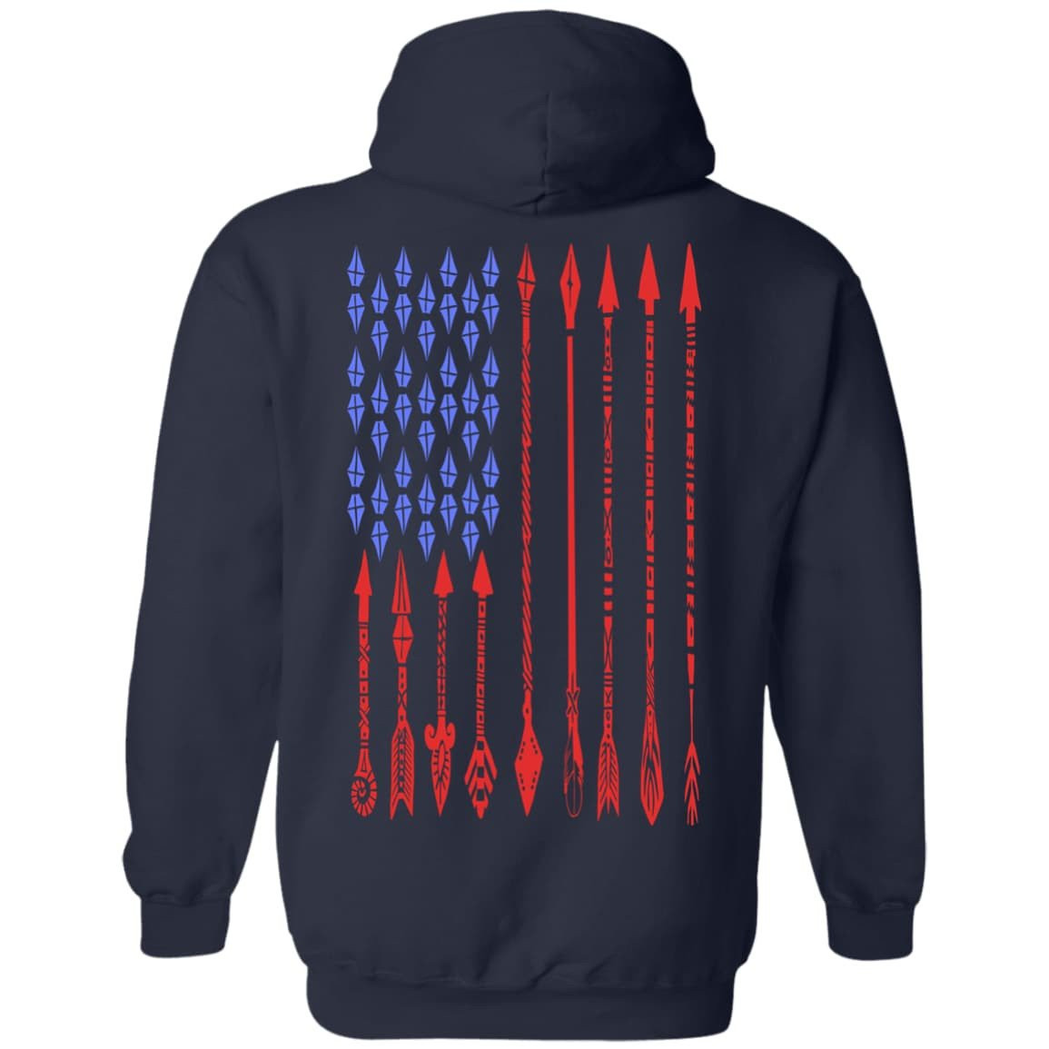 Bow Life American Archer-T-Shirt & Hoodie-Pullover Hoodie-Navy