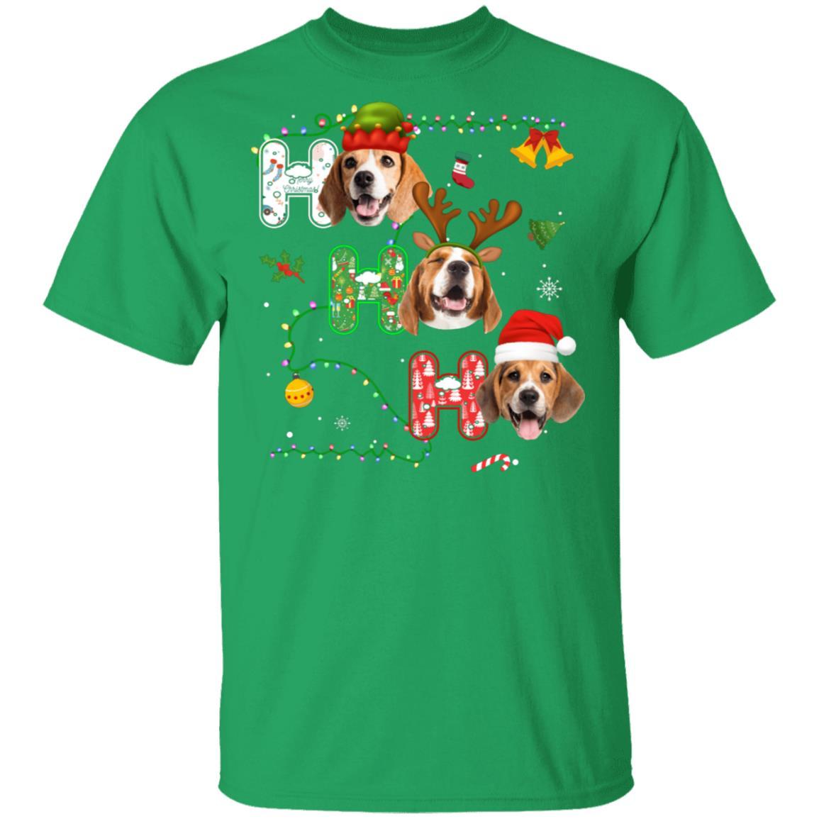 Christmas Ho Ho Ho Beagle Lover Funny Xmas Gift-T-Shirt & Sweatshirt-Classic T-Shirt-Irish Green
