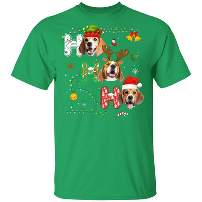 Christmas Ho Ho Ho Beagle Lover Funny Xmas Gift-T-Shirt & Sweatshirt-Classic T-Shirt-Irish Green