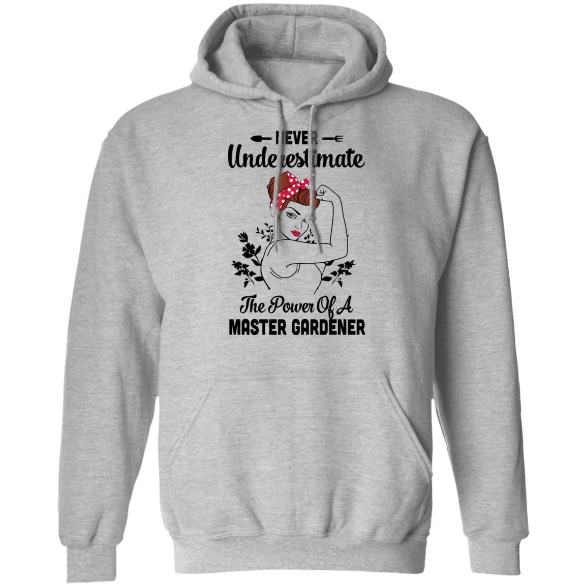 Never Underestimate Master Gardener Funny-T-Shirt & Tank Top-Pullover Hoodie-Sport Grey