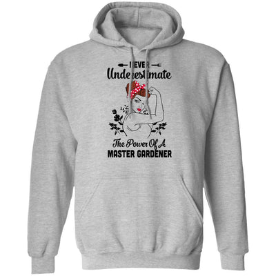 Never Underestimate Master Gardener Funny-T-Shirt & Tank Top-Pullover Hoodie-Sport Grey