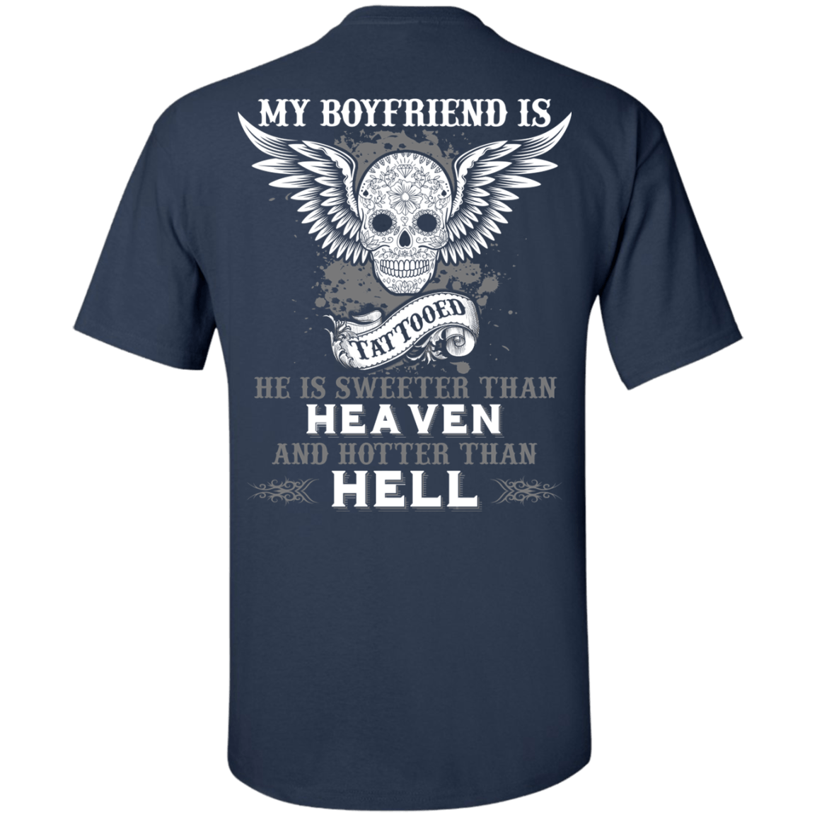 My Boyfriend Is Tattooted-T-Shirt & Hoodie-Classic T-Shirt-Navy