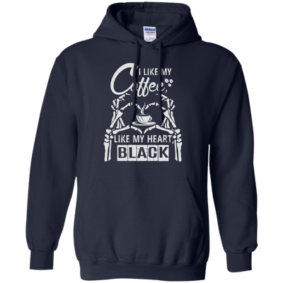 I Like My Coffee Like My Heart Black-T-Shirt & Hoodie-Pullover Hoodie-Navy