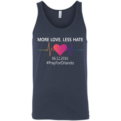 More Love Less Hate - Orlando-T-Shirt & Hoodie-Unisex Tank-Navy