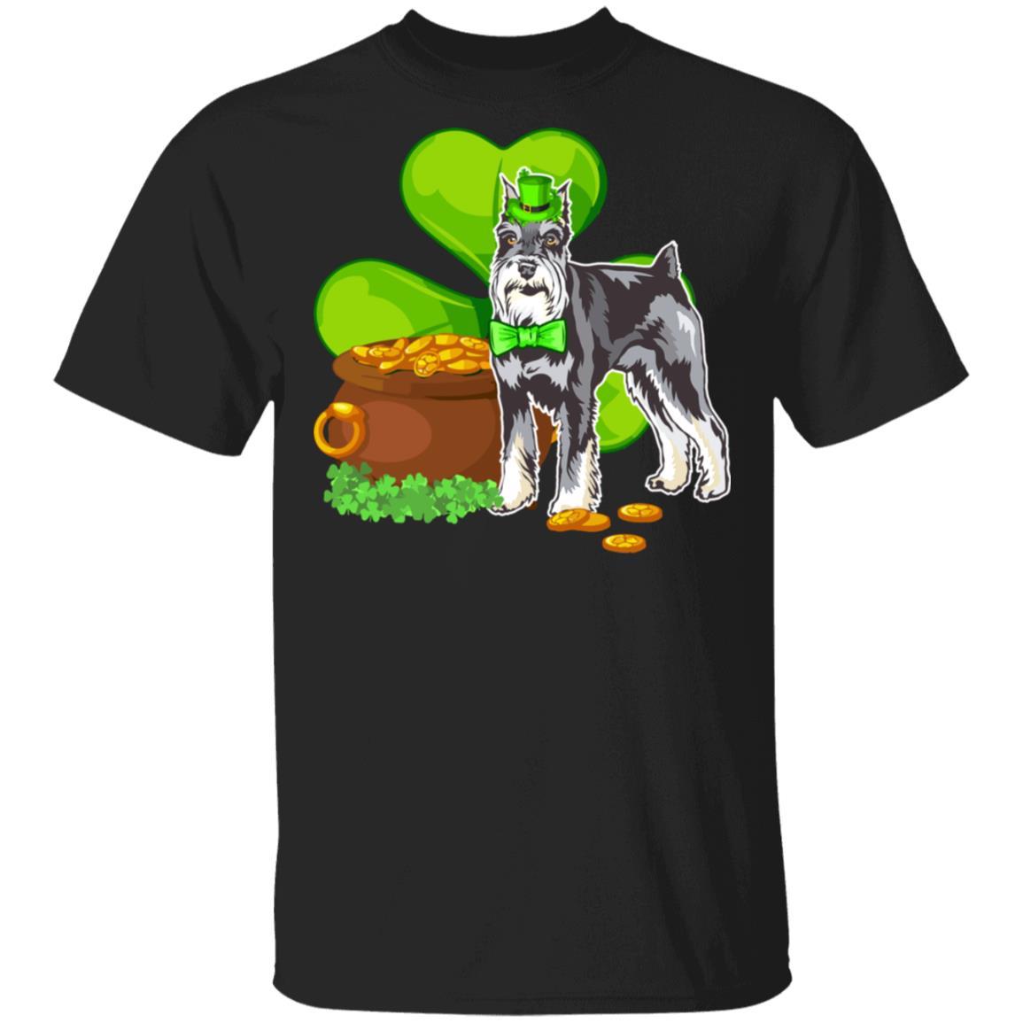 Schnauzer St Patrick's Day Irish Dog Lover Funny Gifts-T-Shirt & Hoodie-Classic T-Shirt-Black