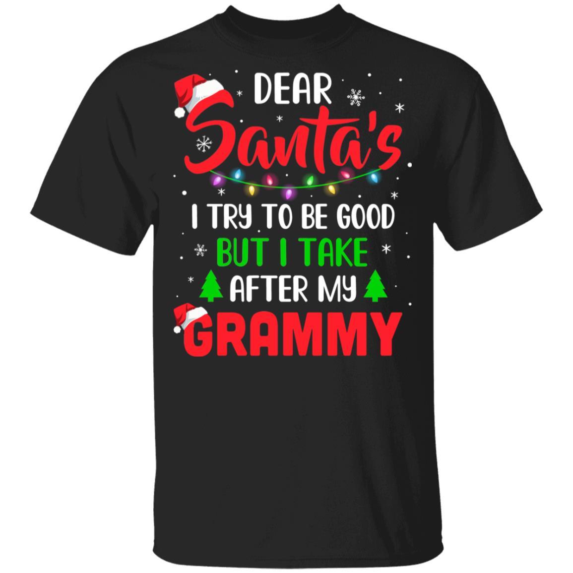 Dear Santa I Tried To Be Good But My Grammy Christmas Kids Youth