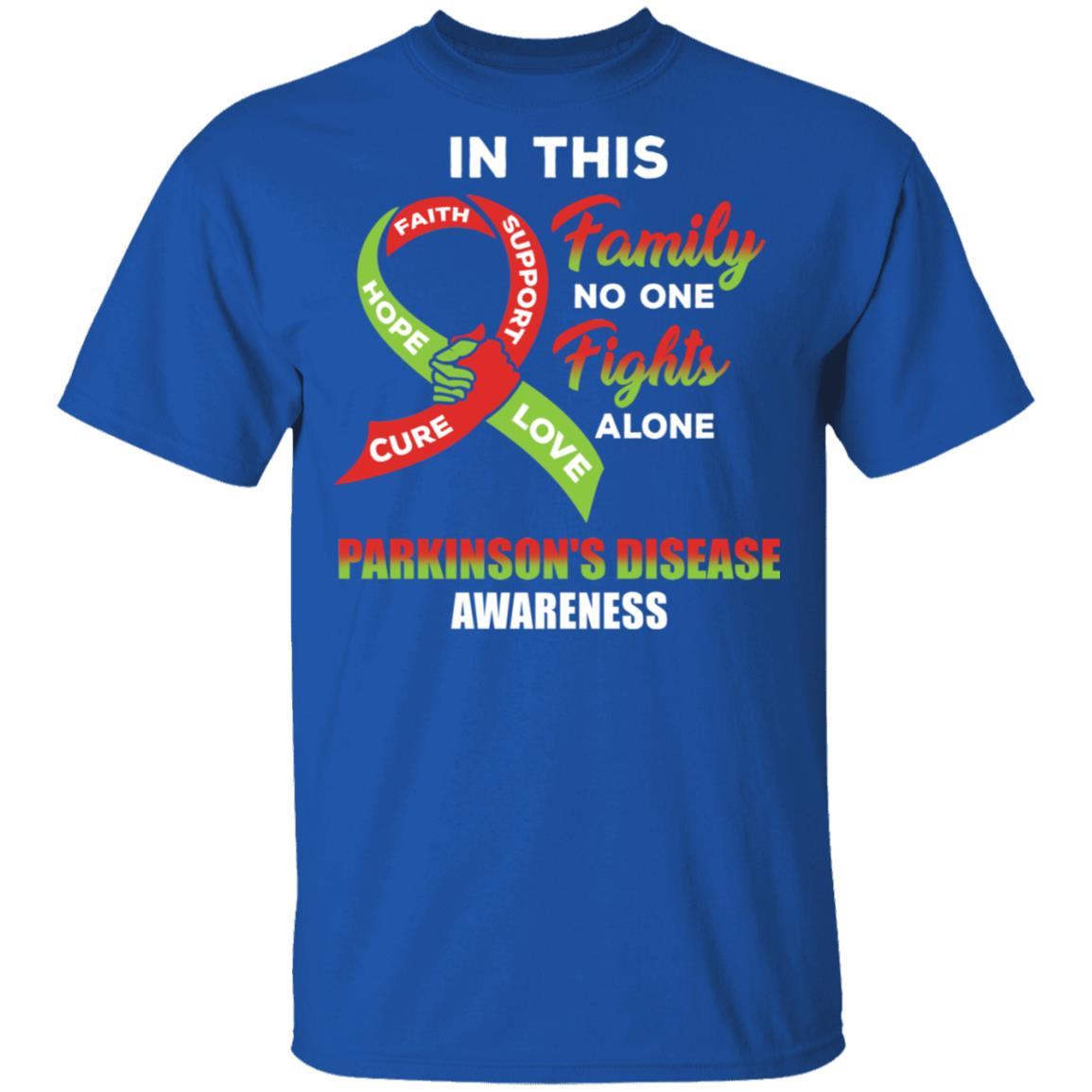 In This School No One Fights Parkinson's Disease Awareness Alone-T-Shirt & Hoodie-Classic T-Shirt-Royal