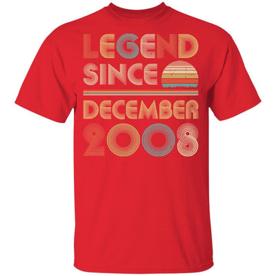 Legend Since December 2008 Vintage 13th Birthday Gifts Youth-Youth Shirt-Youth T-Shirt-Red