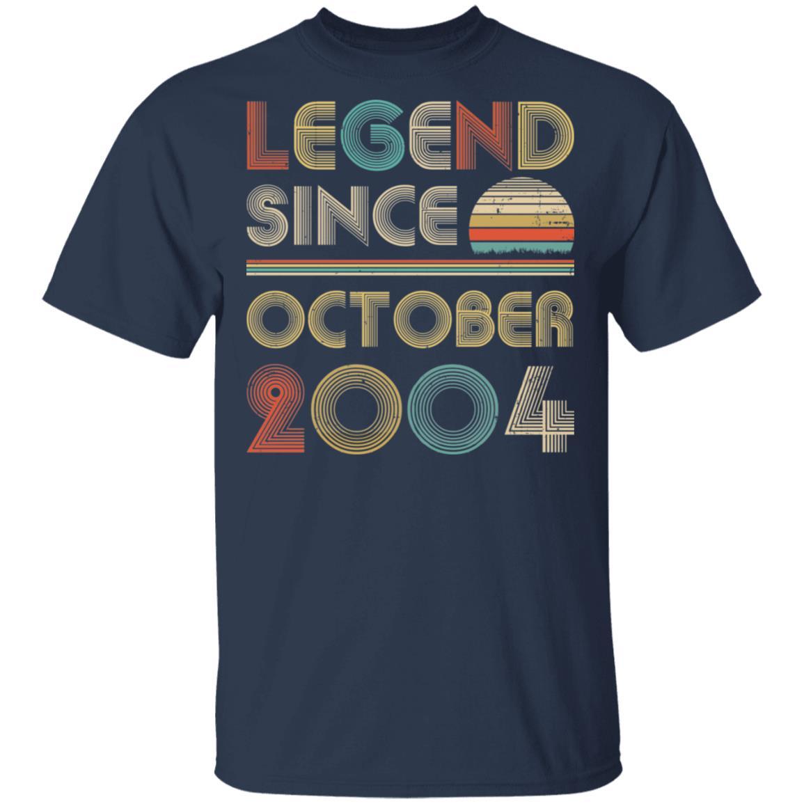 Legend Since October 2004 Vintage 17th Birthday Gifts-T-Shirt & Hoodie-Classic T-Shirt-Navy