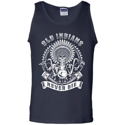 Old Indians Never Die For Biker-T-Shirt & Hoodie-Unisex Tank-Navy
