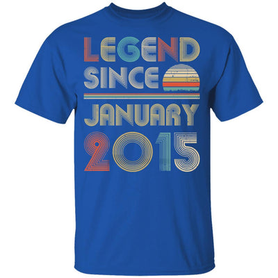 Legend Since January 2015 Vintage 6th Birthday Gifts Youth-Youth Shirt-Youth T-Shirt-Royal