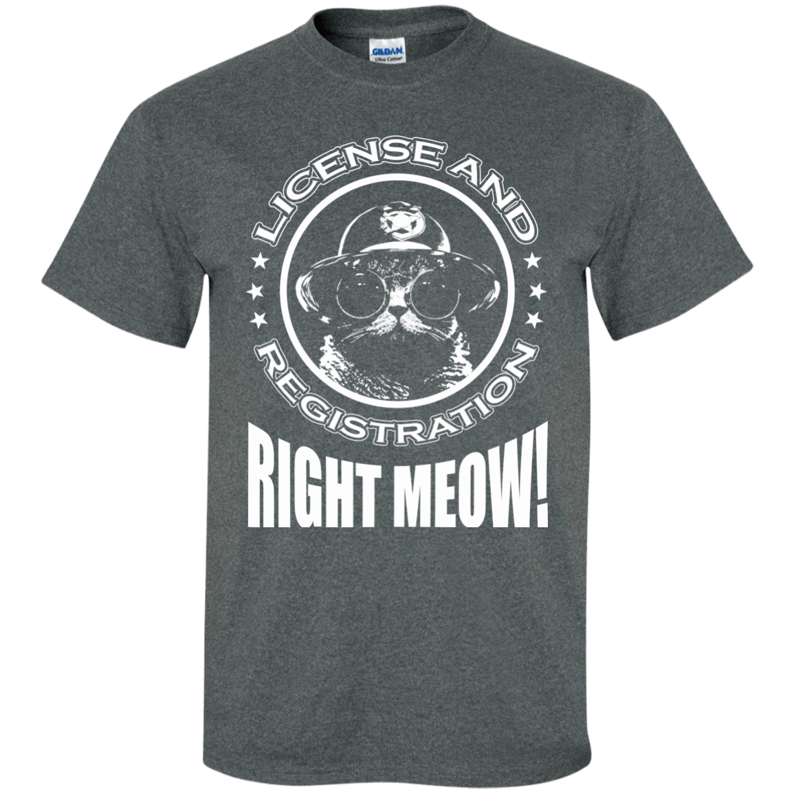 License And Registration Meow-T-Shirt & Hoodie-Classic T-Shirt-Dark Heather