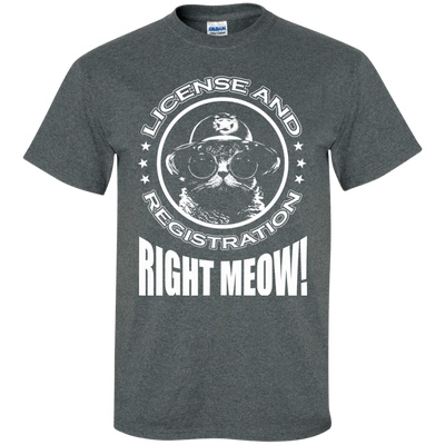 License And Registration Meow-T-Shirt & Hoodie-Classic T-Shirt-Dark Heather