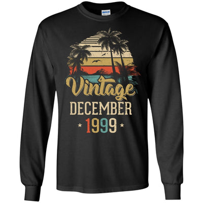 Retro Classic Vintage December 1999 22th Birthday Gift-T-Shirt & Hoodie-Long Sleeve T-Shirt-Black