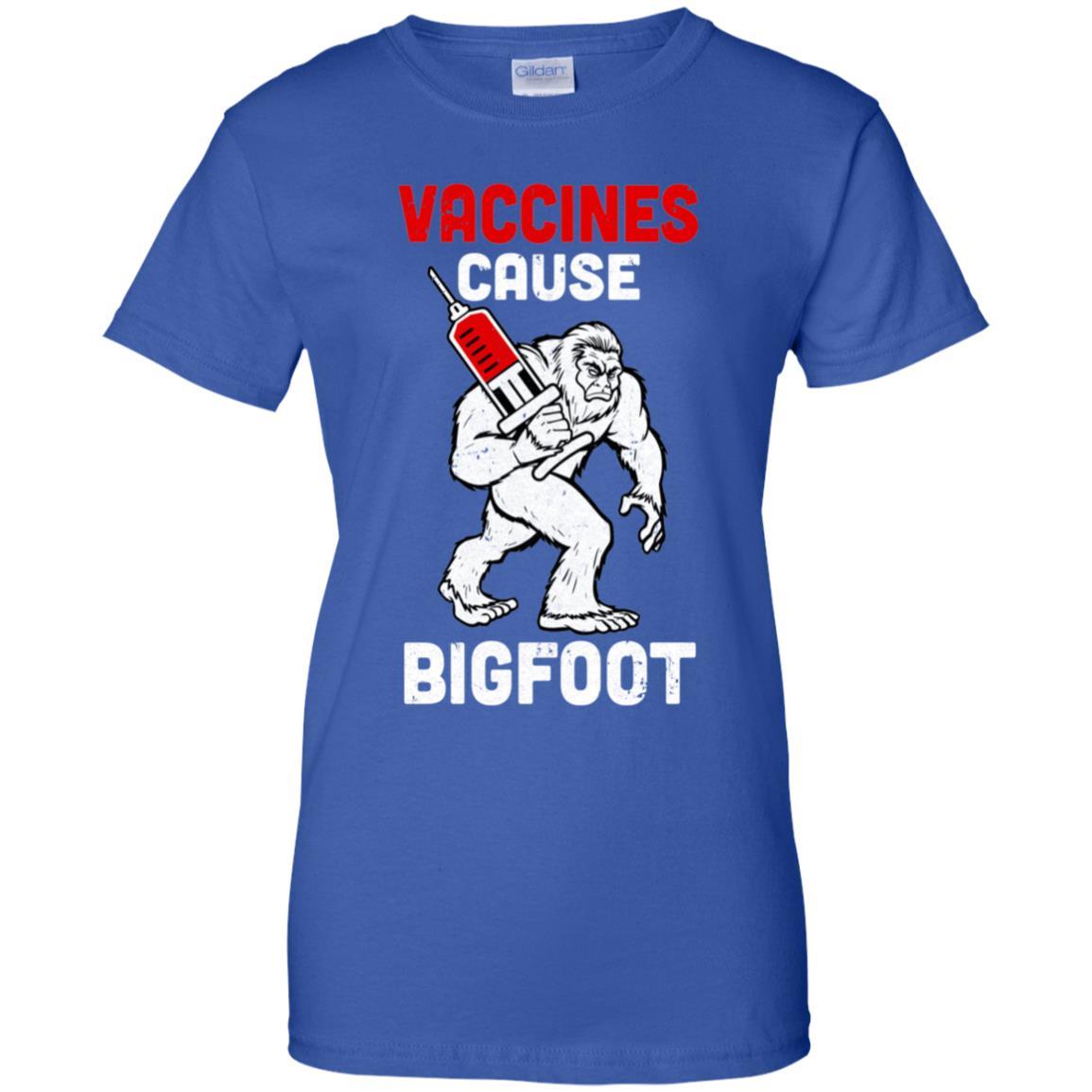 Vaccination Supporter Vaccines Cause Bigfoot-T-Shirt & Hoodie-Women's T-Shirt-Royal
