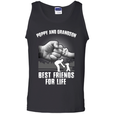 Poppy And Grandson Best Friends For Life-T-Shirt & Hoodie-Unisex Tank-Black