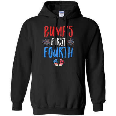 4th Of July Pregnancy Announcement Bump's First Fourth-T-Shirt & Tank Top-Pullover Hoodie-Black