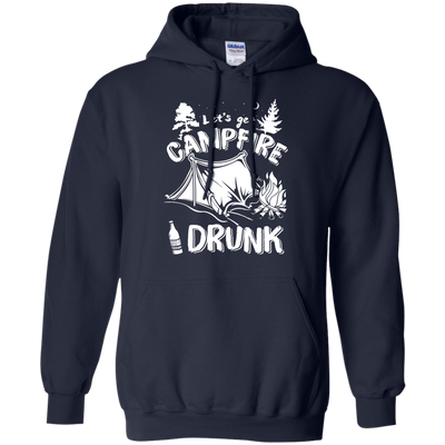 Let's Get Campfire Drunk-T-Shirt & Hoodie-Pullover Hoodie-Navy