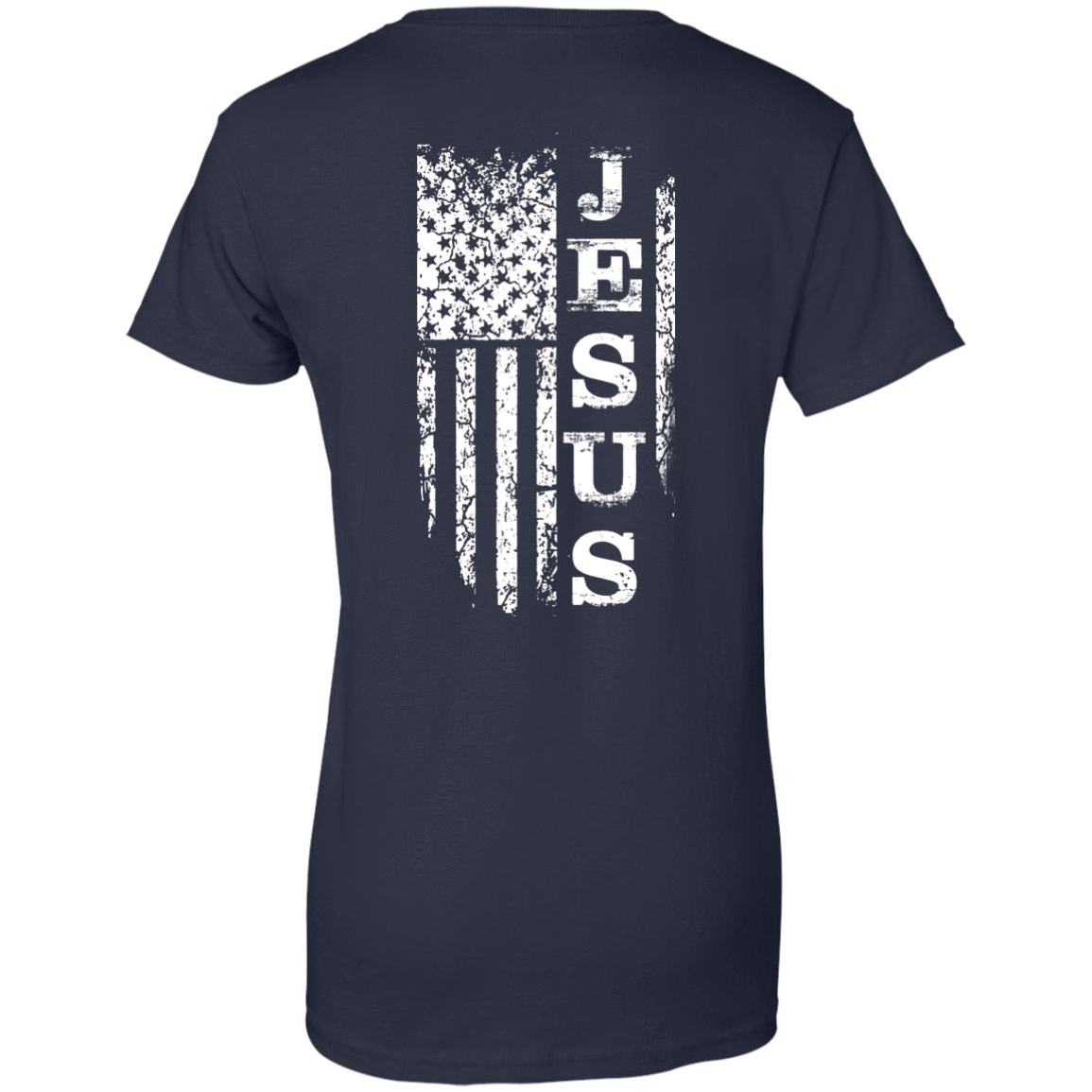 JESUS American Flag-T-Shirt & Hoodie-Women's T-Shirt-Navy