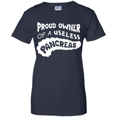 Proud Owner Of A Useless Pancreas Diabetes-T-Shirt & Hoodie-Women's T-Shirt-Navy