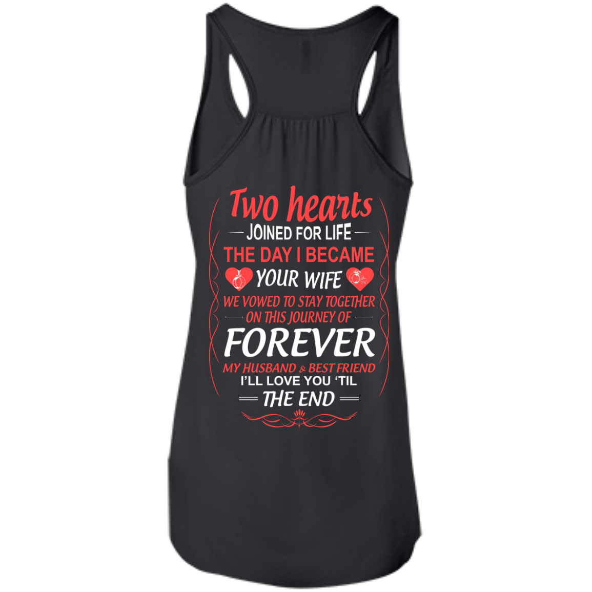 LOVE YOU TILL THE END-T-Shirt & Hoodie-Women's Flowy Racerback Tank-Black