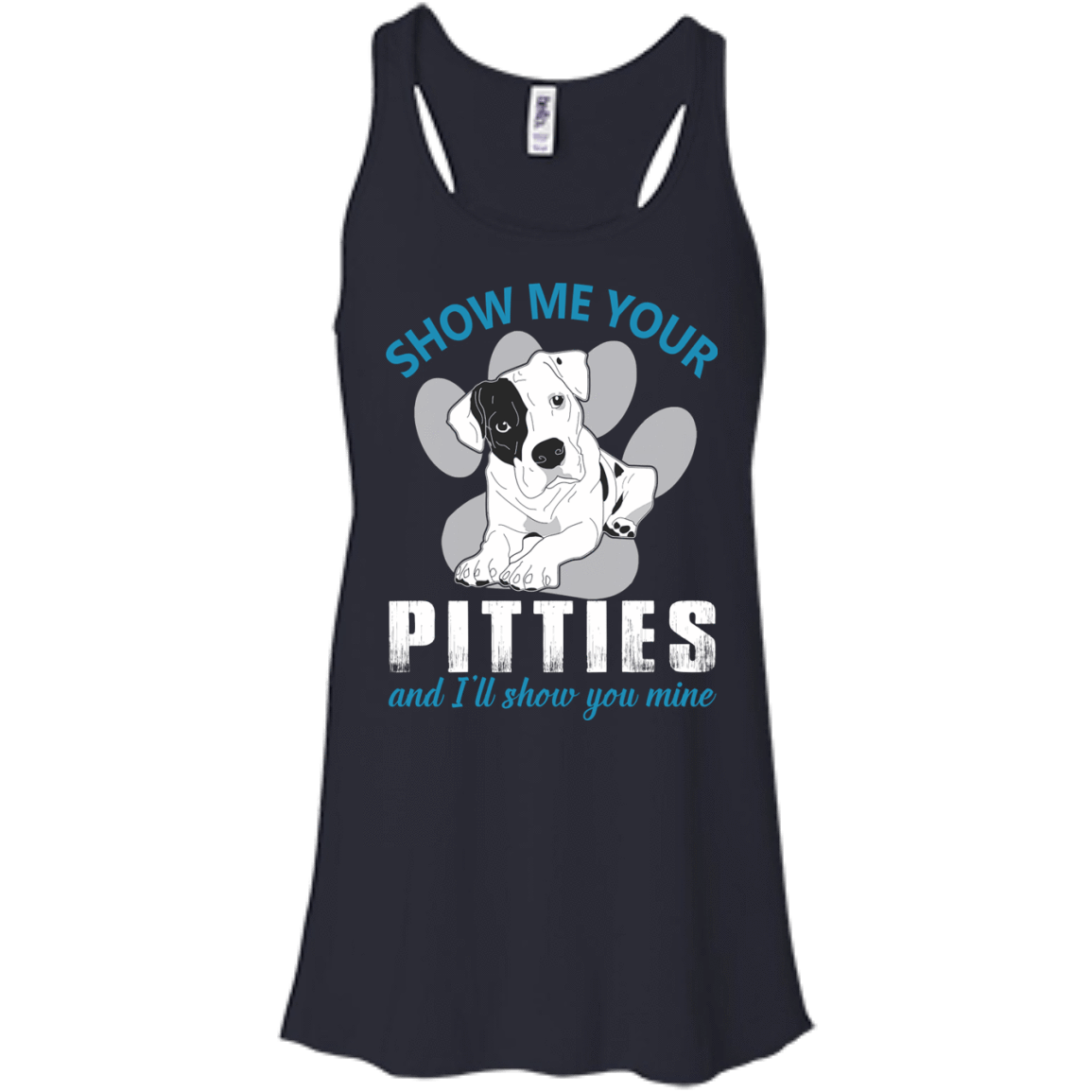 Show Me Your Pitties And I'll Show You Mine-T-Shirt & Hoodie-Women's Flowy Racerback Tank-Midnight
