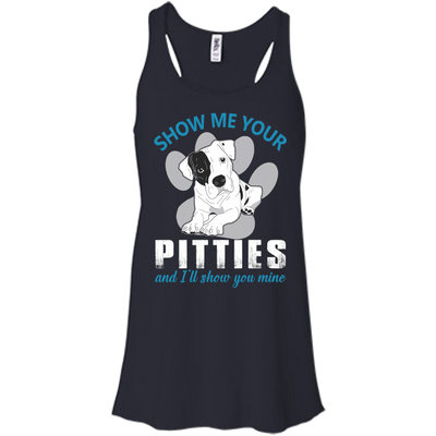 Show Me Your Pitties And I'll Show You Mine-T-Shirt & Hoodie-Women's Flowy Racerback Tank-Midnight