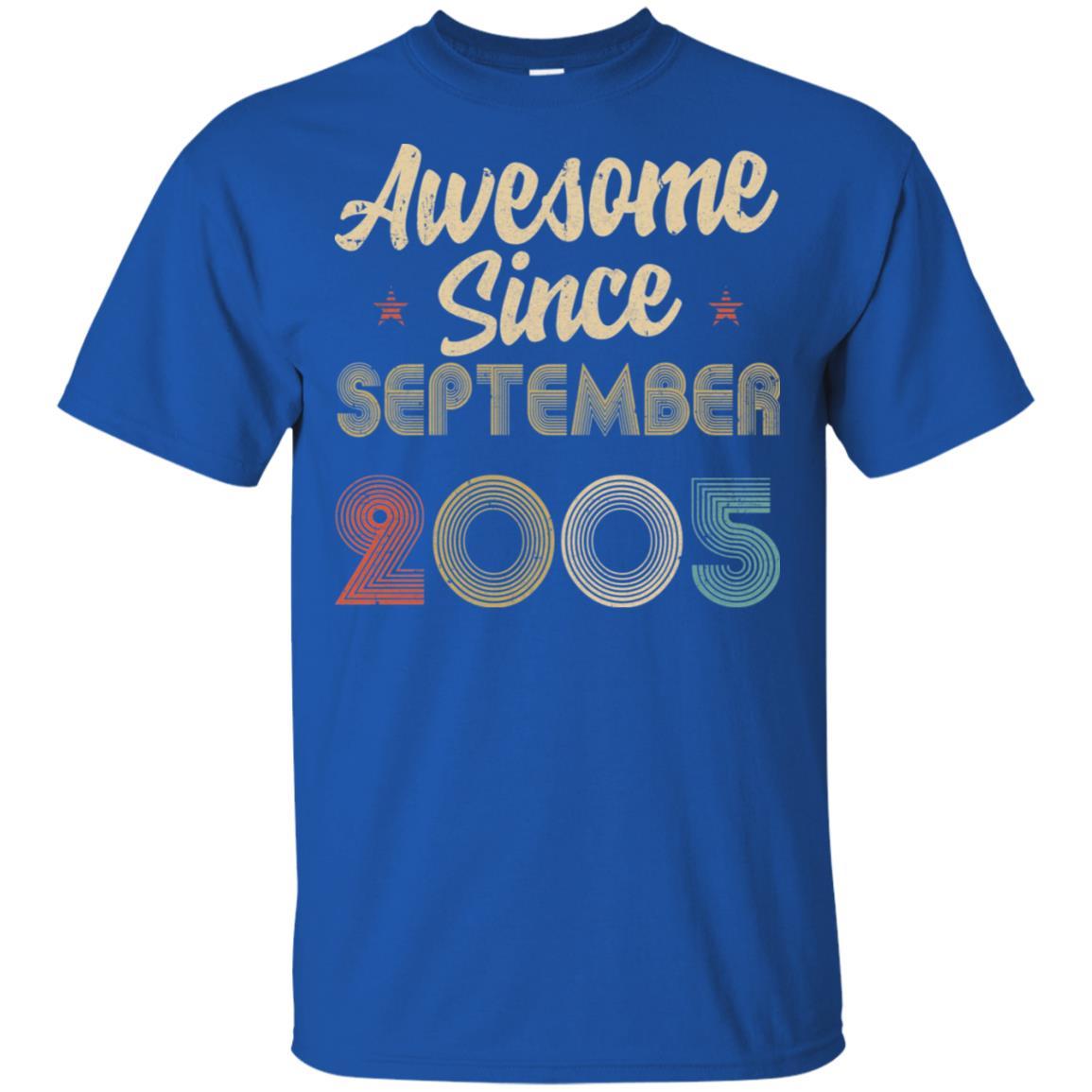 Awesome Since September 2005 Vintage 16th Birthday Gifts-T-Shirt & Hoodie-Classic T-Shirt-Royal