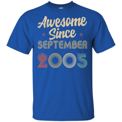Awesome Since September 2005 Vintage 16th Birthday Gifts-T-Shirt & Hoodie-Classic T-Shirt-Royal