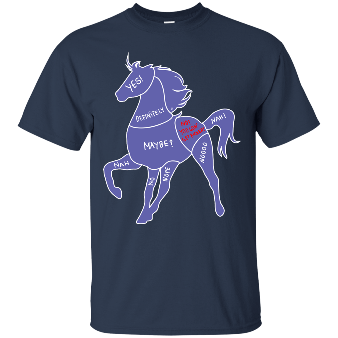 Proper way to pet a Horse lover-T-Shirt & Hoodie-Classic T-Shirt-Navy