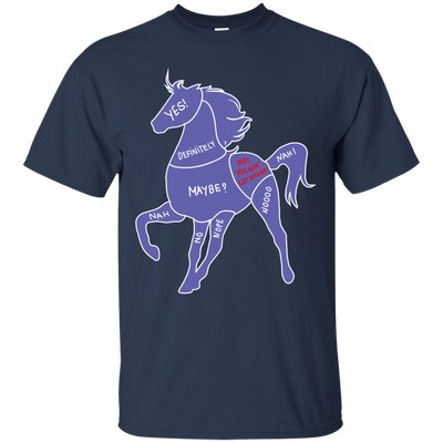Proper way to pet a Horse lover-T-Shirt & Hoodie-Classic T-Shirt-Navy