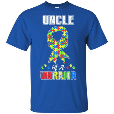 Uncle Of A Warrior Support Autism Awareness Gift-T-Shirt & Hoodie-Classic T-Shirt-Royal