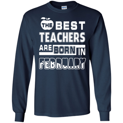 The Best Teachers Are Born In January-T-Shirt & Hoodie-Long Sleeve T-Shirt-Navy